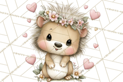 Valentine Jungle Animals PNG, Mini World, Cute Safari Hearts Product Image 5
