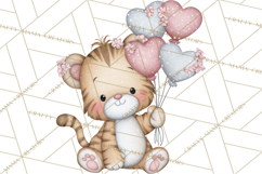 Valentine Jungle Animals PNG, Mini World, Cute Safari Hearts Product Image 2