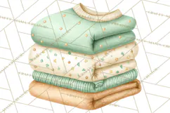 Baby Nursery Clipart PNG, Mint Cream Baby Shower Decor Product Image 3