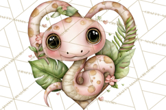 Valentine Jungle Animals PNG, Mini World, Cute Safari Hearts Product Image 5