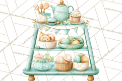 Baby Nursery Clipart PNG, Mint Cream Baby Shower Decor Product Image 5