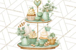 Baby Nursery Clipart PNG, Mint Cream Baby Shower Decor Product Image 2