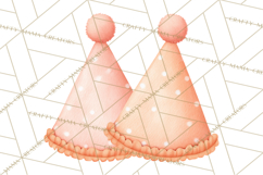 Baby Nursery Clipart PNG, Peach Coral Baby Shower Decor Product Image 4