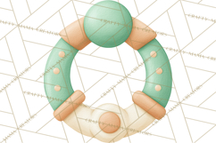 Baby Nursery Clipart PNG, Mint Cream Baby Shower Decor Product Image 4