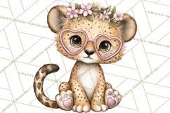 Valentine Jungle Animals PNG, Mini World, Cute Safari Hearts Product Image 4