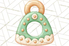 Baby Nursery Clipart PNG, Mint Cream Baby Shower Decor Product Image 2