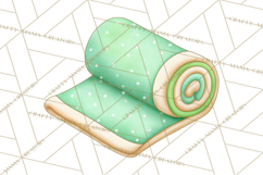 Baby Nursery Clipart PNG, Mint Cream Baby Shower Decor Product Image 3