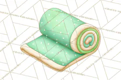 Baby Nursery Clipart PNG, Mint Cream Baby Shower Decor Product Image 3