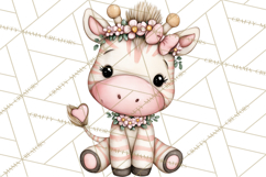 Valentine Jungle Animals PNG, Mini World, Cute Safari Hearts Product Image 2