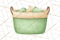 Baby Nursery Clipart PNG, Mint Cream Baby Shower Decor Product Image 2