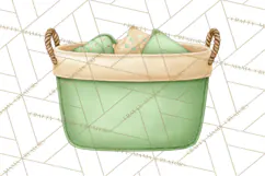 Baby Nursery Clipart PNG, Mint Cream Baby Shower Decor Product Image 2