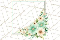 Baby Nursery Clipart PNG, Mint Cream Baby Shower Decor Product Image 3