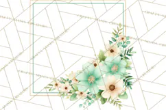 Baby Nursery Clipart PNG, Mint Cream Baby Shower Decor Product Image 3
