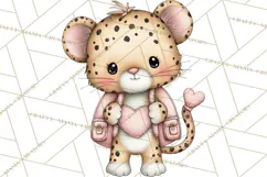 Valentine Jungle Animals PNG, Mini World, Cute Safari Hearts Product Image 4