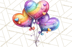 Swirling Valentine Hearts Continuous Line Art Pink Heart Product Image 5