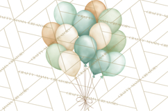 Baby Nursery Clipart PNG, Mint Cream Baby Shower Decor Product Image 2