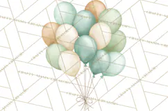 Baby Nursery Clipart PNG, Mint Cream Baby Shower Decor Product Image 2