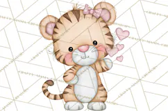 Valentine Jungle Animals PNG, Mini World, Cute Safari Hearts Product Image 2