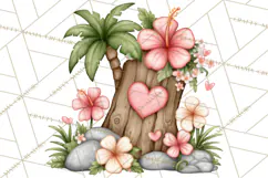 Valentine Jungle Animals PNG, Mini World, Cute Safari Hearts Product Image 4