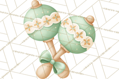 Baby Nursery Clipart PNG, Mint Cream Baby Shower Decor Product Image 5