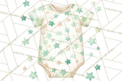 Baby Nursery Clipart PNG, Mint Cream Baby Shower Decor Product Image 3