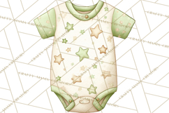 Baby Nursery Clipart PNG, Mint Cream Baby Shower Decor Product Image 4