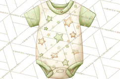 Baby Nursery Clipart PNG, Mint Cream Baby Shower Decor Product Image 4