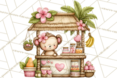 Valentine Jungle Animals PNG, Mini World, Cute Safari Hearts Product Image 2
