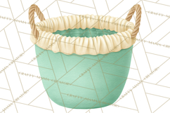 Baby Nursery Clipart PNG, Mint Cream Baby Shower Decor Product Image 2