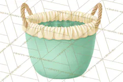 Baby Nursery Clipart PNG, Mint Cream Baby Shower Decor Product Image 2