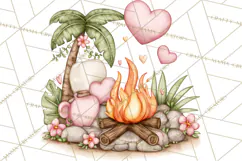 Valentine Jungle Animals PNG, Mini World, Cute Safari Hearts Product Image 2