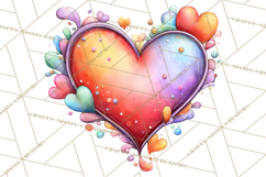 Swirling Valentine Hearts Continuous Line Art Pink Heart Product Image 3