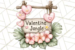 Valentine Jungle Animals PNG, Mini World, Cute Safari Hearts Product Image 5