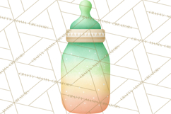 Baby Nursery Clipart PNG, Mint Cream Baby Shower Decor Product Image 3