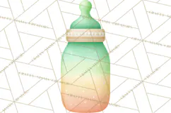 Baby Nursery Clipart PNG, Mint Cream Baby Shower Decor Product Image 3