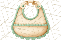 Baby Nursery Clipart PNG, Mint Cream Baby Shower Decor Product Image 4