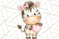 Valentine Jungle Animals PNG, Mini World, Cute Safari Hearts Product Image 5