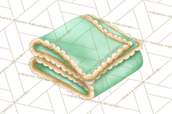 Baby Nursery Clipart PNG, Mint Cream Baby Shower Decor Product Image 5