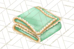 Baby Nursery Clipart PNG, Mint Cream Baby Shower Decor Product Image 5