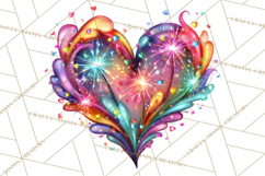 Swirling Valentine Hearts Continuous Line Art Pink Heart Product Image 4