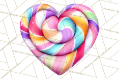 Swirling Valentine Hearts Continuous Line Art Pink Heart Product Image 5