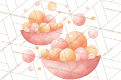 Baby Nursery Clipart PNG, Peach Coral Baby Shower Decor Product Image 5