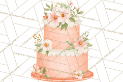 Baby Nursery Clipart PNG, Peach Coral Baby Shower Decor Product Image 3