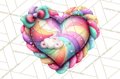 Swirling Valentine Hearts Continuous Line Art Pink Heart Product Image 2
