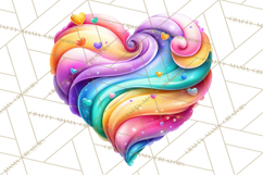 Swirling Valentine Hearts Continuous Line Art Pink Heart Product Image 2