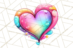 Swirling Valentine Hearts Continuous Line Art Pink Heart Product Image 3