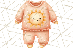 Baby Nursery Clipart PNG, Peach Coral Baby Shower Decor Product Image 3