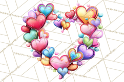 Swirling Valentine Hearts Continuous Line Art Pink Heart Product Image 4