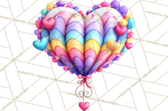 Swirling Valentine Hearts Continuous Line Art Pink Heart Product Image 5