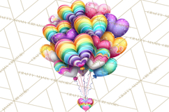 Swirling Valentine Hearts Continuous Line Art Pink Heart Product Image 3